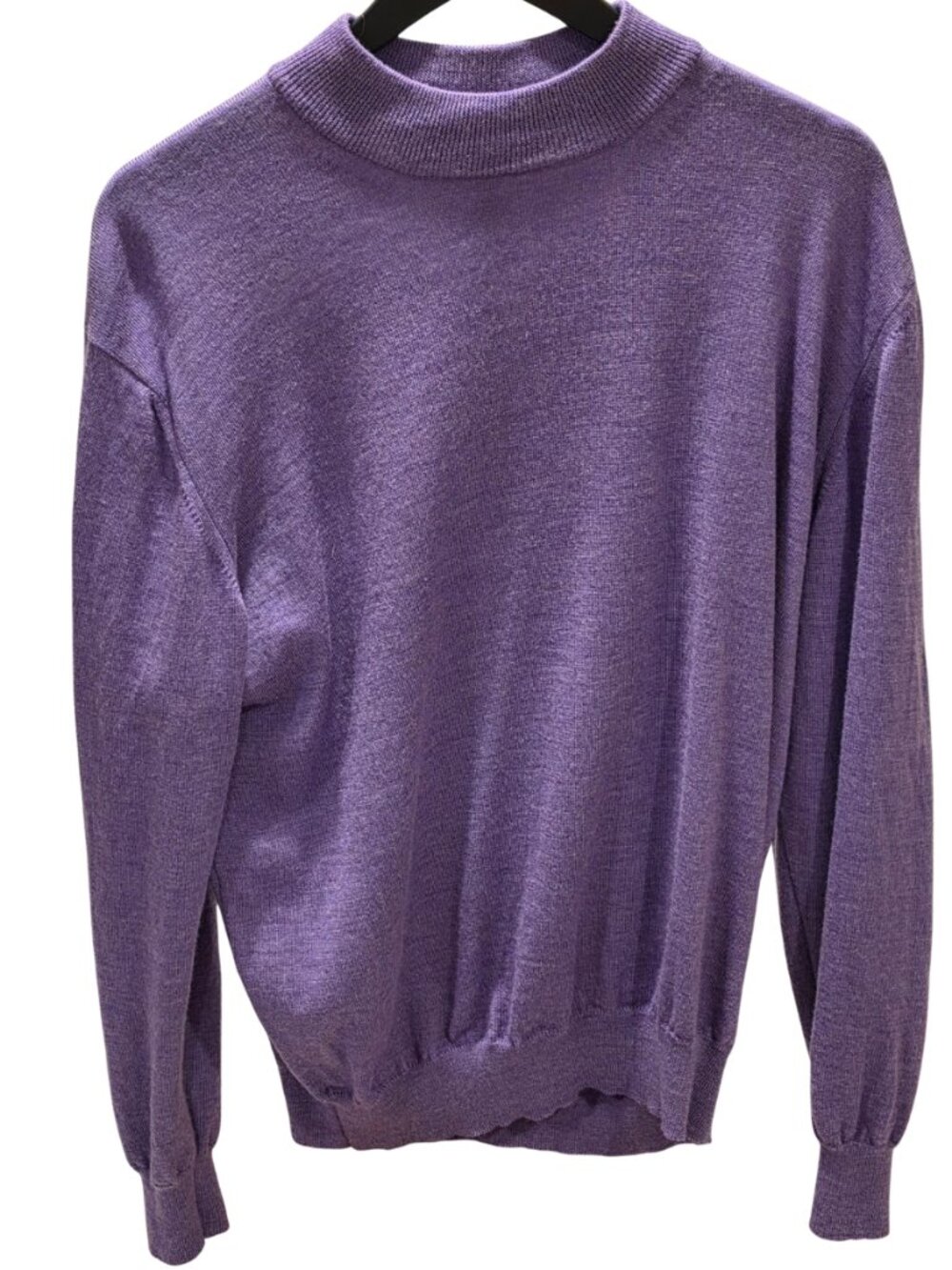 Gran Sasso Italy 100% Virgin Wool L Purple Lavender Sweater Made in Italy